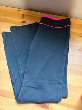 lululemon athletica Black Leggings with Pink Trim